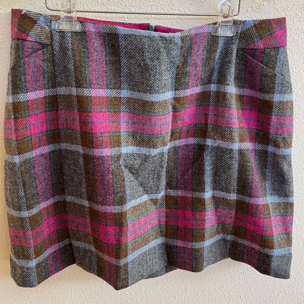 Boden British Tweed plaid skirt